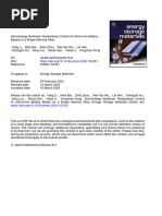 Zero Energy Nonlinear Temperature Control of Lithium Ion - 2024 - Energy Storage