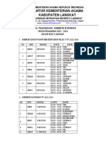 Jadwal Pelaksanaan Assesmen Madrasah