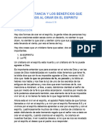 La Importancia y Los Beneficios Que Tenemos Al Orar en El Espiritu