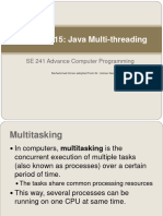 Lecture 15 - Java MultiThreading