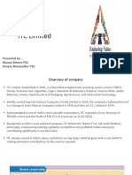 ITC Limited: Presented by - Manasi Behere P02 Shweta Manwadkar P30