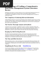 Real Estate Management System Literature Review