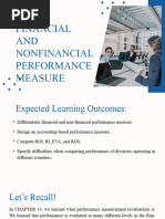 Chapter 15 Financial and Nonfinancial PM