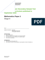 Maths Stage 9 Paper 2