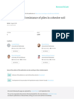 Ultimate Lateral Resistance of Piles in Cohesive Soil