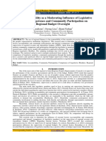 Public Accountability As A Moderating Influence of Legislative Member Competence and Community Participation On Regional Budget Oversight