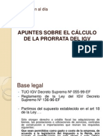 Calculo de La Prorrata Del Igv