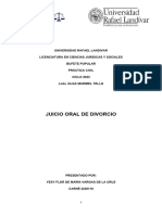 Juicio Oral de Divorcio