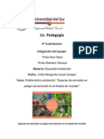 Animales en Peligro de Extincion en Yucatán