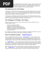 The Term Paper A Manual and Model