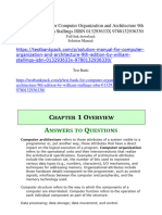 Solution Manual For Computer Organization and Architecture 9Th Edition by William Stallings Isbn 013293633X 9780132936330 Full Chapter PDF