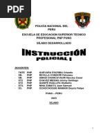 Silabo de Instrucción Policial I Semestre Naranja