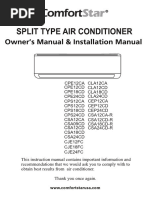 Owners and Installation Manual For CSA R