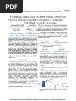 Modelling, Simulation of MPPT Using Perturb and Observe and Incremental Conductance Techniques For Stand-Alone PV Systems PDF