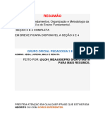 Resumão de Fundamentos Ed. Infantil e Fundamental 3 e 4