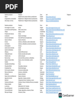 Listado de Productores Españoles