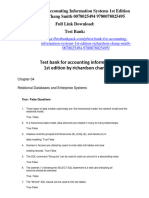 Test Bank For Accounting Information Systems 1St Edition Richardson Chang Smith 0078025494 9780078025495 Full Chapter PDF