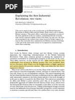 Explaining The First Industrial Revolution. Two Views - Nicholas Crafts (ANOTADA)