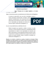 Evidencia 1 Flujograma Procesos de La Cadena Logística y El Marco Estratégico Institucional