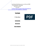 Test Bank For Calculus Hybrid 10Th Edition by Larson Edwards Isbn 9781285095004 1285095006 Full Chapter PDF