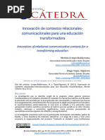 Innovación de Contextos Relacionales-Comunicacionales para Una Educación Transformadora