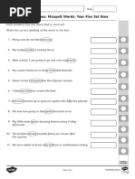 NAPLAN Style English Example Tests - Set 9 Year 5 Language Conventions Spelling