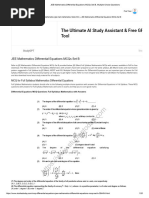 Differential Equations Mcqs