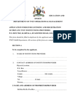 Application Form For Licencing and Registration Final