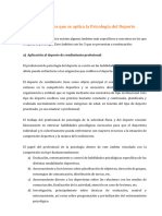 Ámbitos en Los Que Se Aplica La Psicología Del Deporte: A) Aplicación Al Deporte de Rendimiento Profesional