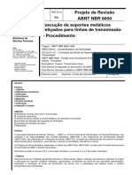 NBR 8850 - Execução de Suportes Metálicos Treliçados para Linhas de Transmissão