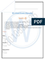 RT Final Exam Level-II (Specific)