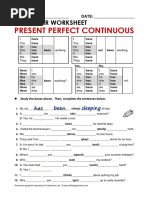 Inglés 4 - Present Perfect Continuous Exercises