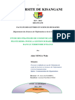 Communication Et Gestion Des Forêts À Isangi Alois YENGA