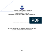 Wellington Gomes de Sousa Junior. Tcc. Licenciatura em Letras - Língua Portuguesa. 2022