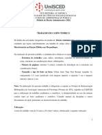 Trabalho de Campo Teórico - Direito Administrativo 2024 Sicoche