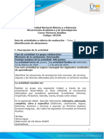 Guía de Actividades y Rúbrica de Evaluación - Unidad 1 - Tarea 2 - Identificación de Situaciones