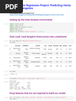 Predicting Home Prices in Bangalore