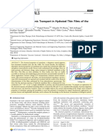 Protonic and Electronic Transport in Hydrated Thin Films of The