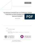 Sánchez - Valoración de Promoción de 50 Viviendas, Garajes y Trasteros en Vera (Almeria) Por El M...