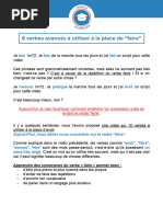 8 Verbes Avancés À Utiliser À La Place de Faire" - Fiche PDF