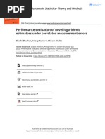 Performance Evaluation of Novel Logarithmic Estimators Under Correlated Measurement Errors