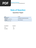 61-Rate of Reaction QP o Level - Cie - Chemistry