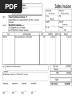 Sales Invoice: PT. Gala Jaya Banjarmasin