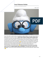 Crochet Brainy Smurf Glasses Holder