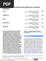 The in Uence of Simulated Visual Impairment On Distance Stereopsis