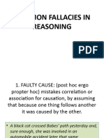 Common Fallacies in Reasoning