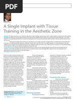 2009 - A Single Implant With Tissue Training in The Aesthetic Zone