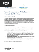 Towards Inclusivity A White Paper On Diversity Best Practices