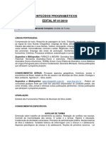 Conteúdo Programático Concurso Silva Jardim