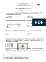 Avaliação Diagnostica 9º Anos de Matemática